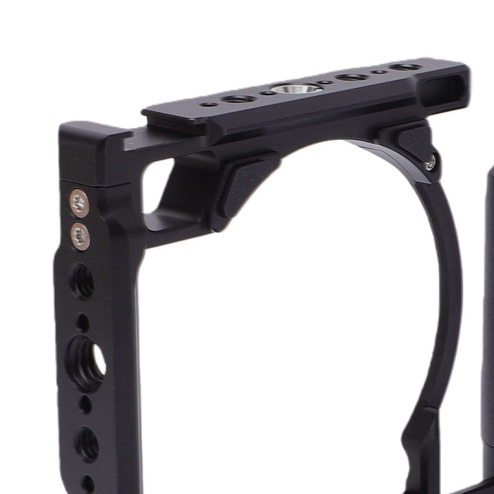 Generic Gabbia di Protezione per Fotocamera in Lega di Alluminio per Impianto di Produzione Video ZR con Supporti Filettati Versatili, Supporto per Slot Arca da 38 Mm per Creatori di Contenuti (BLACK)