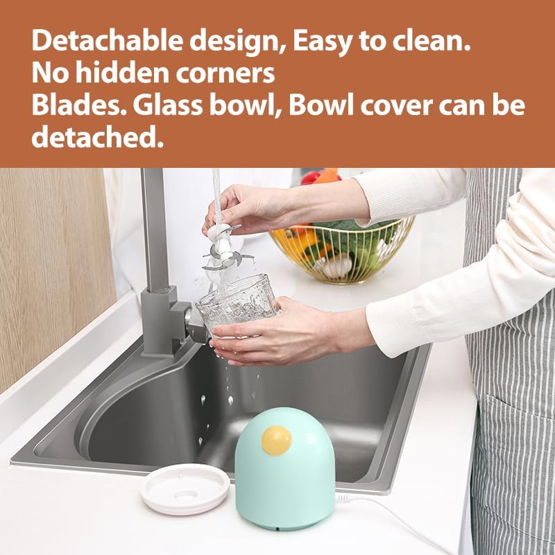 Miniatura 4 de Fabricante de alimentos para bebés, procesador de alimentos para bebés, vegetales, carne, picadora de alimentos pequeña, licuadora de puré con