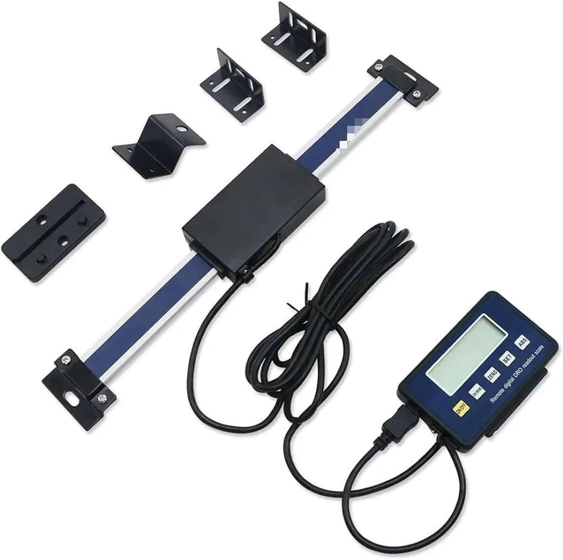 Linear Scale, 0-150mm/0-200mm/0-300mm 0.01mm DRO Magnetic Remote Digital Readout Linear Scale External for Mill Machine 0-150mm