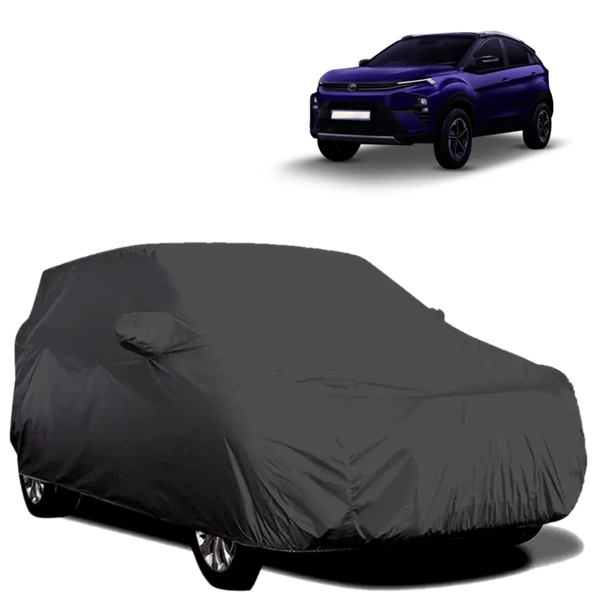 BABBLINGS Car Cover Compatible with New NEXON 2025-2024-2023-2022 Onward Waterproof, Dust & UV Proof Car Cover