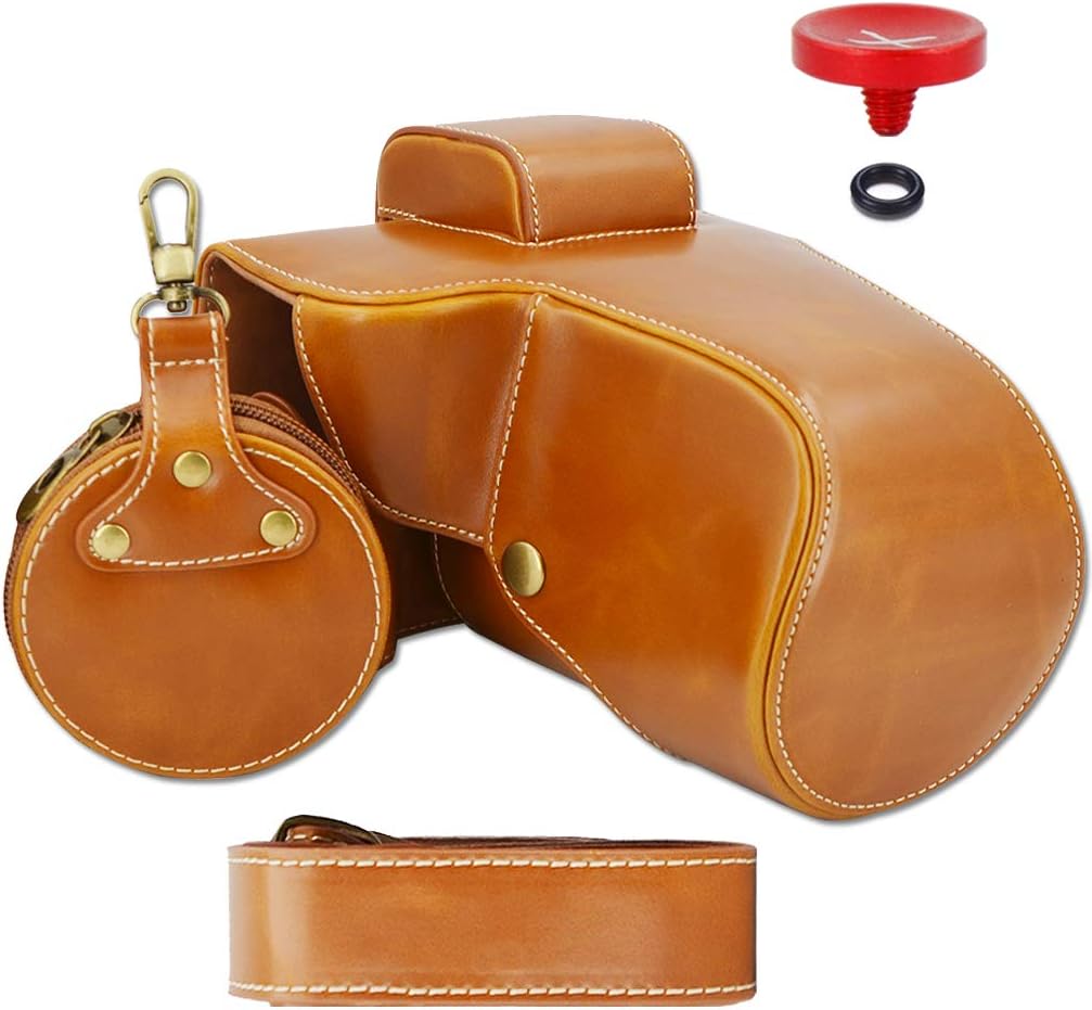 Amazon 褐色 富士フイルム Fuji Fujifilm XT4 XT4 専用 防水 PU レザー 一眼レフ カメラバッグ カメラ