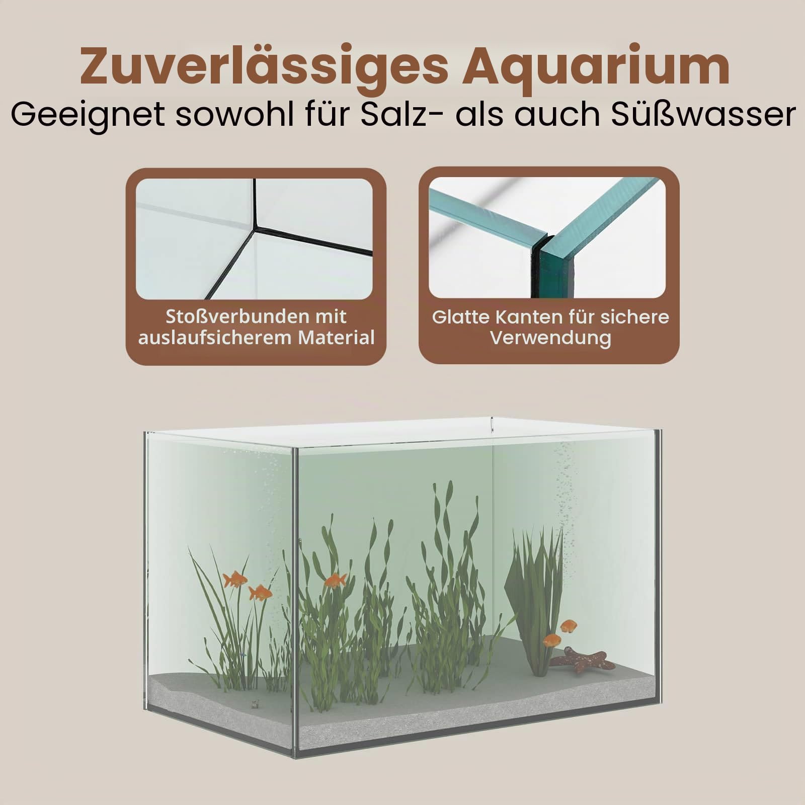 vidaXL Aquarium mit Speicher Transparent 40 x 25 x 25 cm Glas