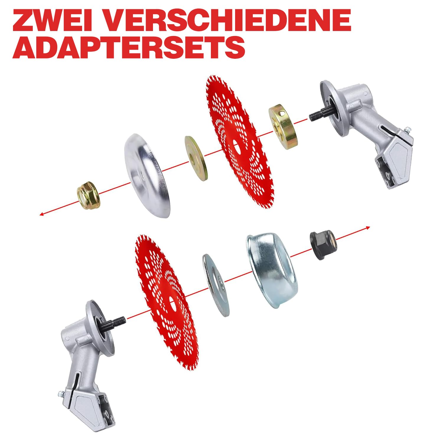 4er Set Freischneider Sägeblatt, 230/255 X 25,4 MM Kreissägeblatt Sägeblatt, Hartmetall Motorsense Zubehör Sägeblatt in 3T/20T/36T/80T, für Kreissägen Motorsensen