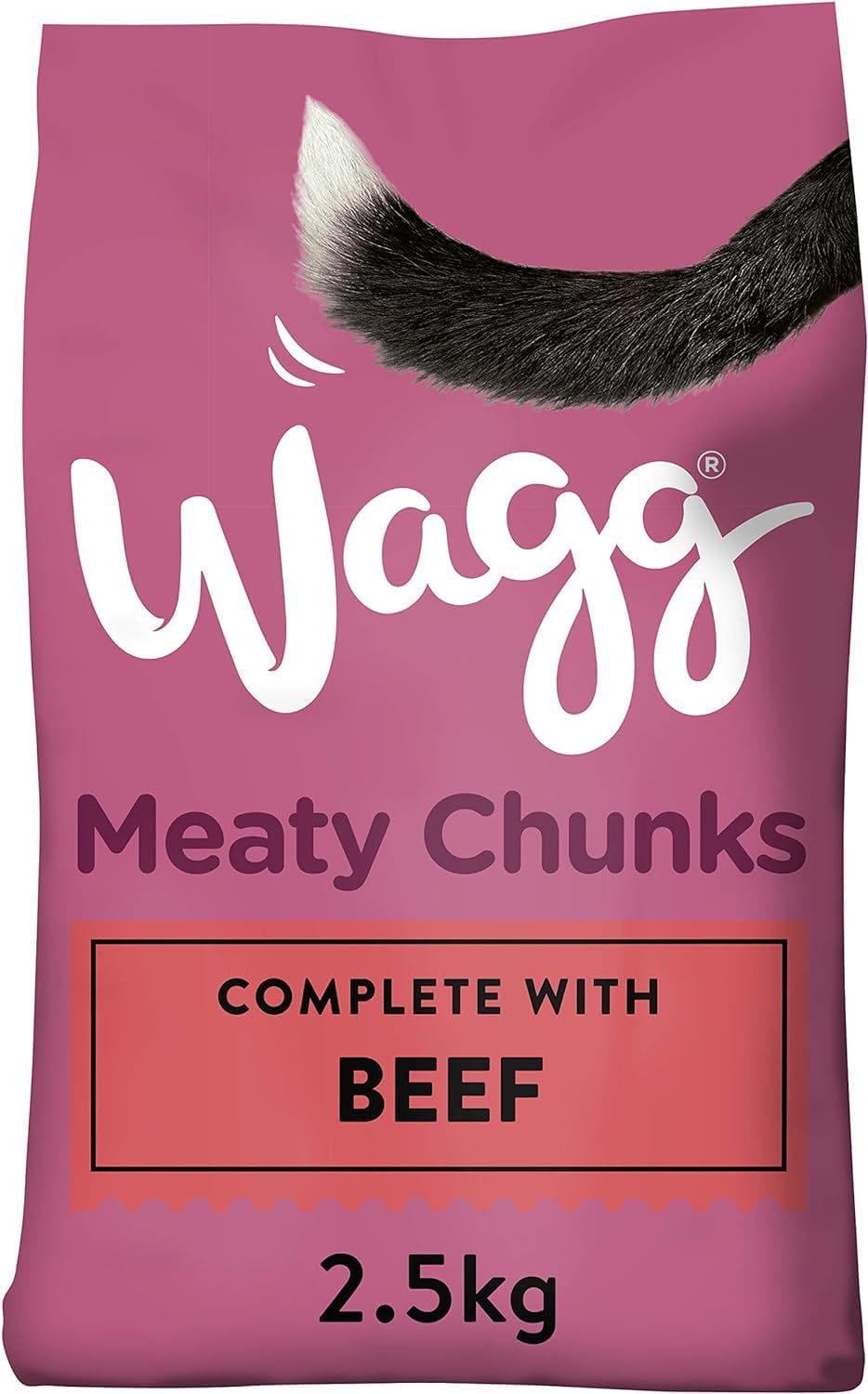 Meaty Chunks Complete Dry Adult Dog Food Beef 2.5kg (Pack of 4) - Meaty & Delicious