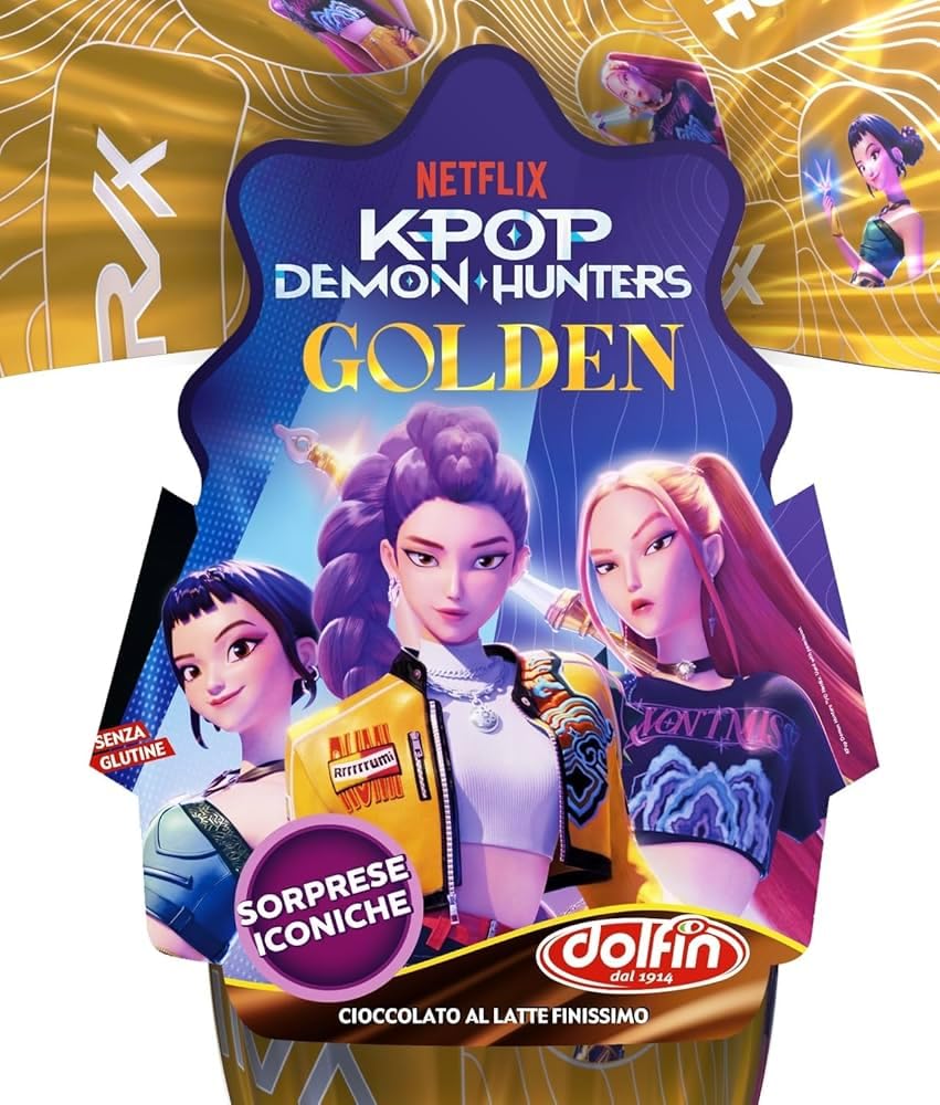 Uovo di Pasqua al Cioccolato al Latte con Sorpresa 150g / 220g / 250g – Personaggi per Bambini e Ragazzi – Idea Regalo Pasqua (KPop Demon Hunters – 250g)