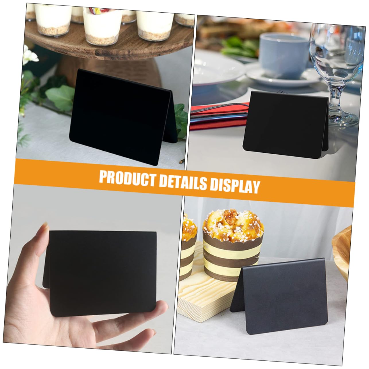 VILLCASE 3 Juegos De Mini Pizarras Para Menú De Restaurante Pizarra De Escritura De Mesa Etiquetas Para El Hogar Y La Oficina 15 Unidades X 3