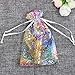 SumDirect 100pcs 4x6inch Mixed Color Coralline Organza Gift Bags, Wedding Favor Party Jewelry Candy Pouches with Drawstring