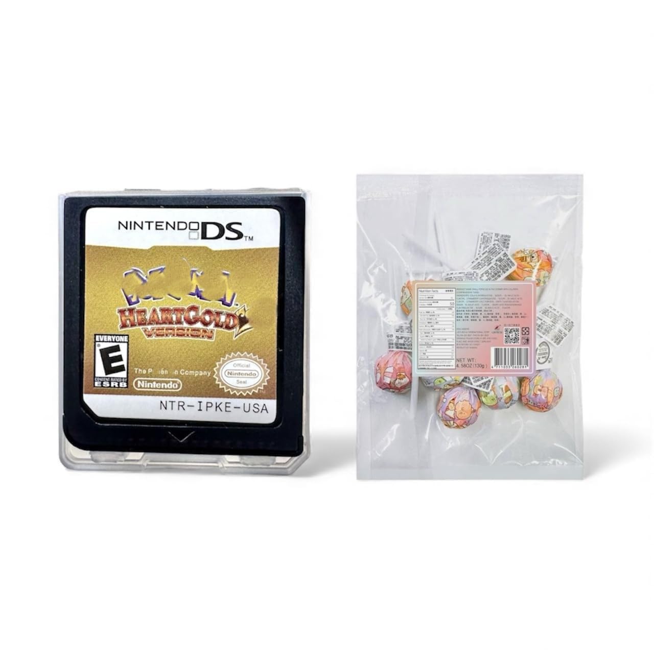 Geely Soul Silver Heart Gold Version Game Cartridge for DS/3DS/NDSO/2DS Tested Working Ships From US (High Quality Reproduction) w/Lollipops (HeartGold, DS)