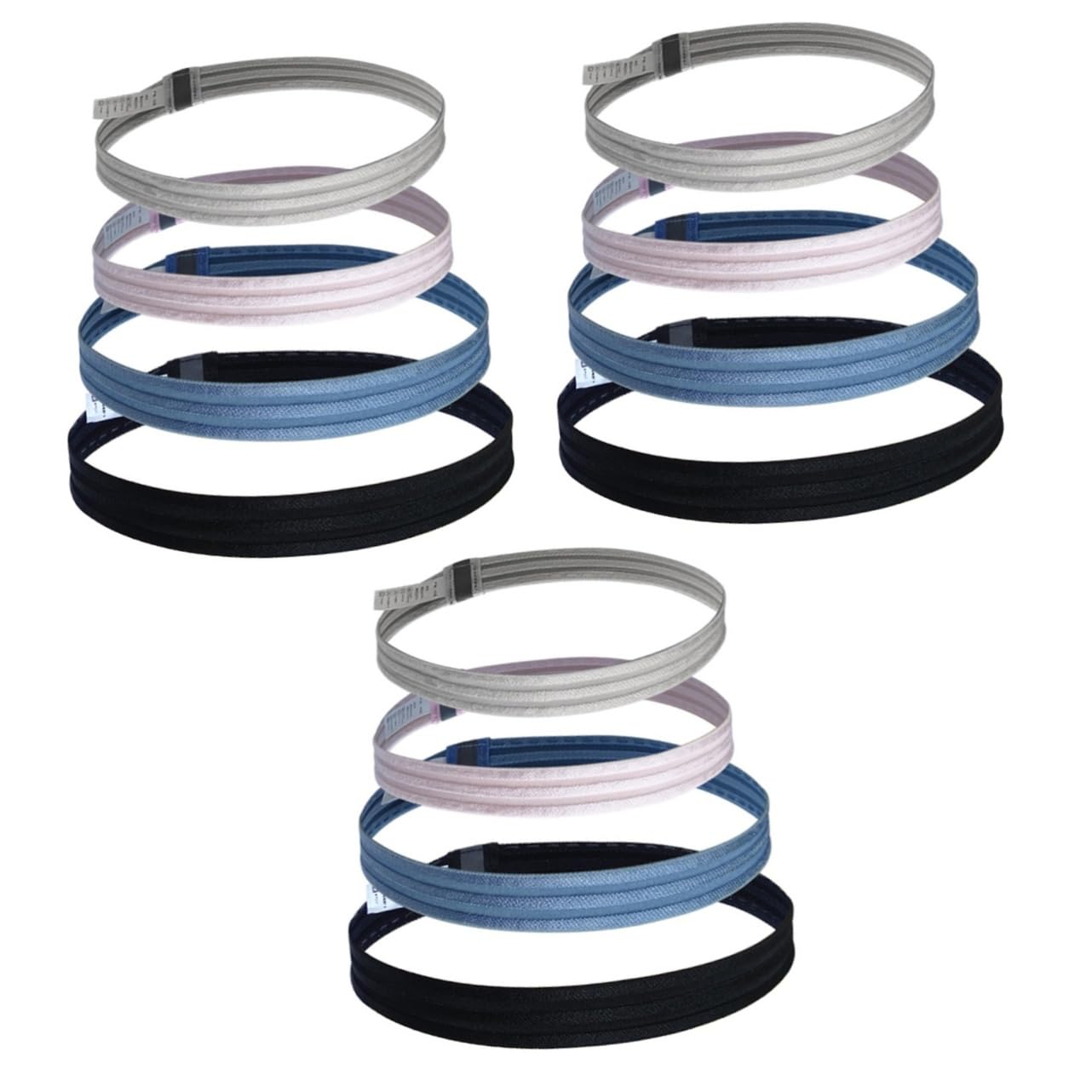 INOOMP 9 Piezas Diadema Antideslizante Diademas atléticas Diademas Deportivas Anchas Diadema para Correr Cinta Pelo Deporte Banda para el Cabello Deportiva Reflectante Deportes Venda