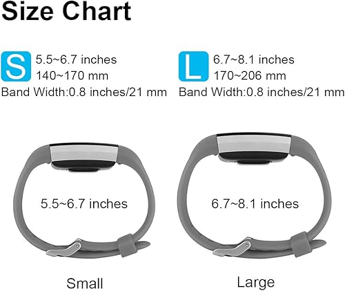 Miniatura 2 de Paquete de 3 correas deportivas compatibles con Fitbit Charge 2 bandas para mujeres y hombres, correas de repuesto ajustables para Fitbit Charge 2