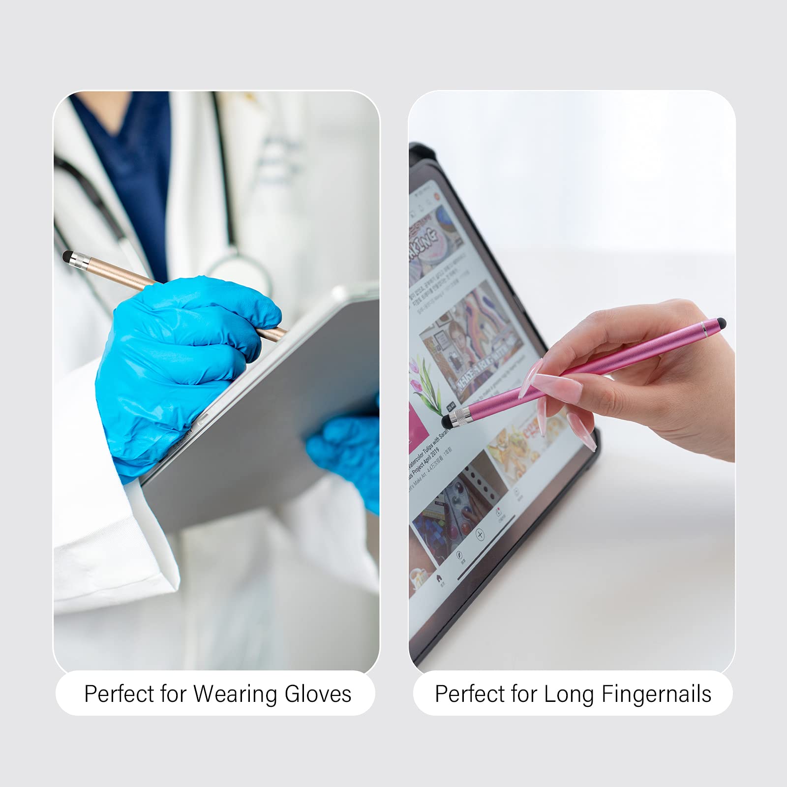 Abiarst - Lápiz capacitivo para pantallas táctiles, lápiz capacitivo de alta precisión para iPad, iPhone, tabletas, Samsung Galaxy y todos los dispositivos de pantalla táctil universales