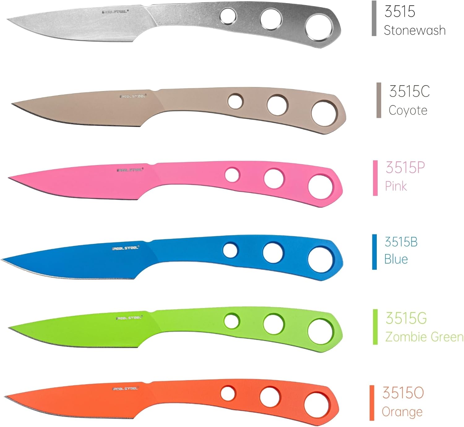 REALSTEEL Marlin Fixed Blade Knife,2.4" 8Cr14Mov Ceramic Coating Blade,1.3oz Lightweight Neck & Backup Knives,Stainless Steel,EDC Camping Knife,Full Tang Hunting Survival Knives with Kydex Sheath(Green)