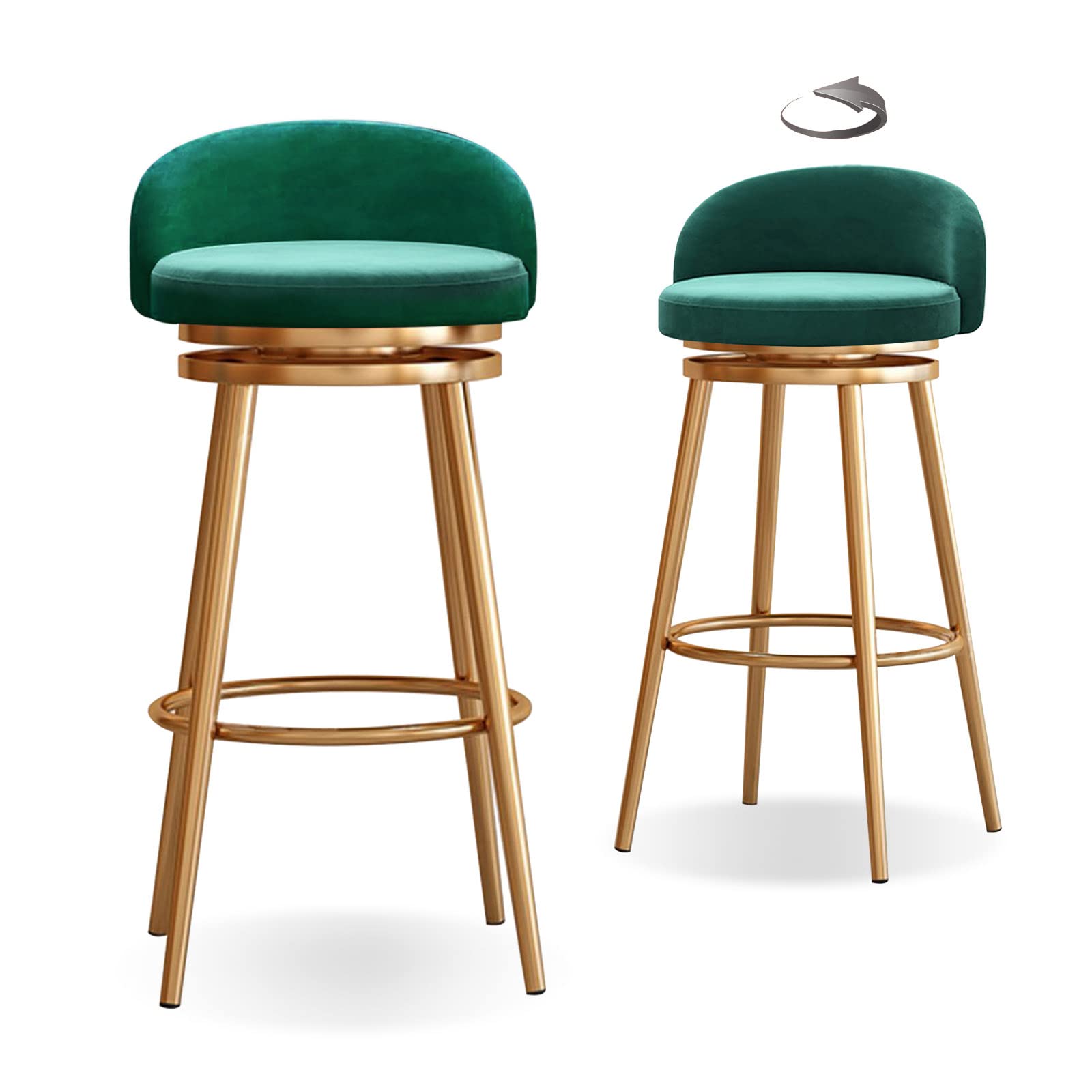 Tabourets de bar pivotants noir élégant pour des moments partagés