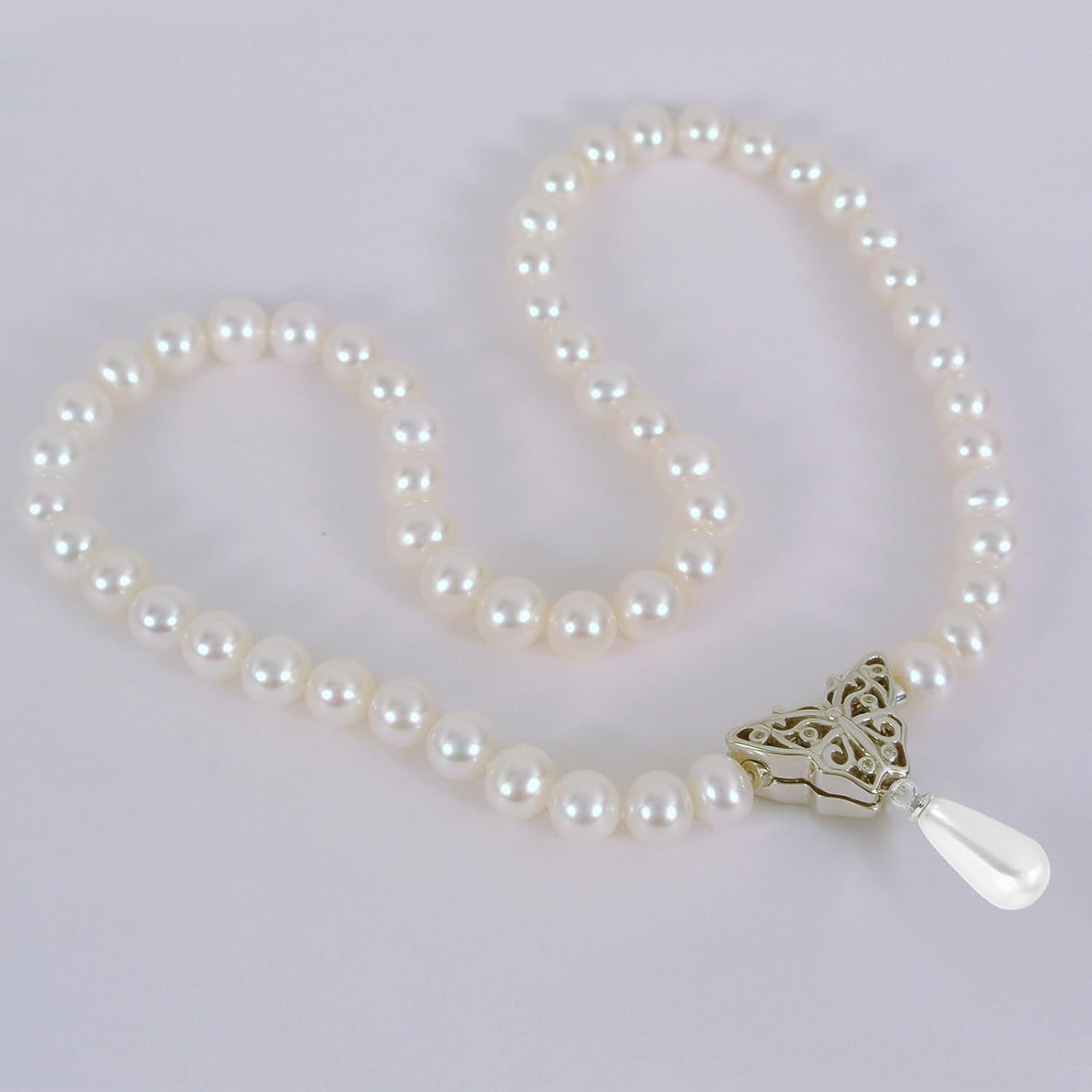 PATIKIL 100 Pcs Pearl Charm, Pearl Beads Teardrop Faux Pearl Pendant Charm with Loop for Jewelry Making Bracelets Earrings - Image 6