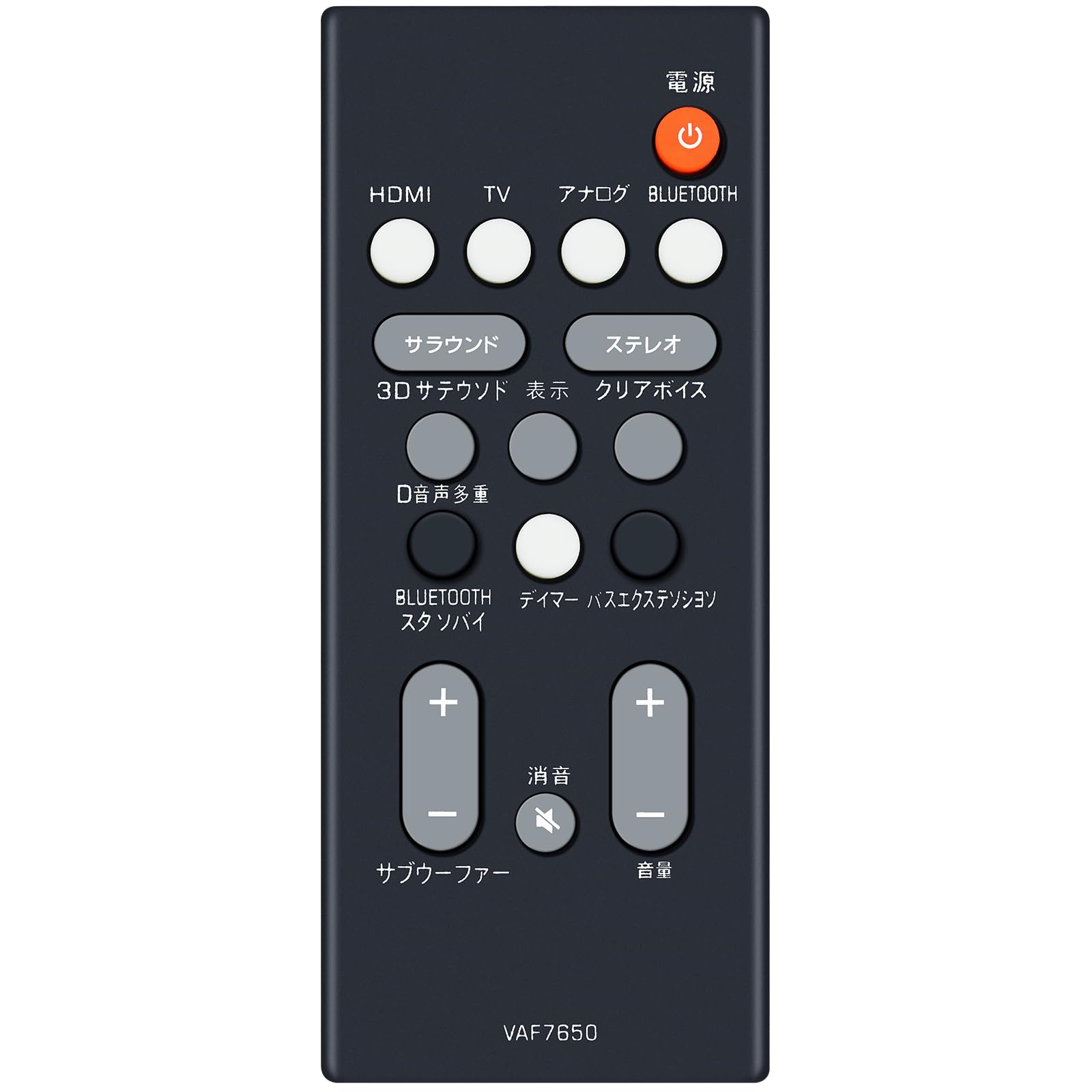 Amazon | WKOLF VAF7650 サウンドバーリモコン for ヤマハ サウンド