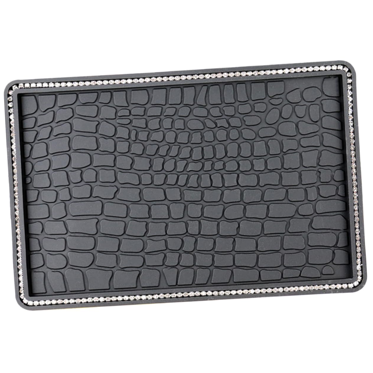 OSOLADY Non Slip Dashboard Mat Multifunctional Rhinestone Car Interior Adornment Pad Premium Slip Pad for Phones Keys and Gadgets Washable Reusable Stylish Unique