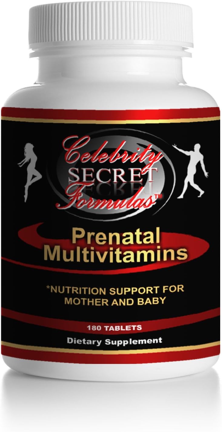 Prenatal Multivitamins Pre and Post Pregnancy Dietary Supplement (180 Tablets Each with 800 mg of Folic Acid, 28 mg Iron and 25 mg of Zinc, 1 Bottle)