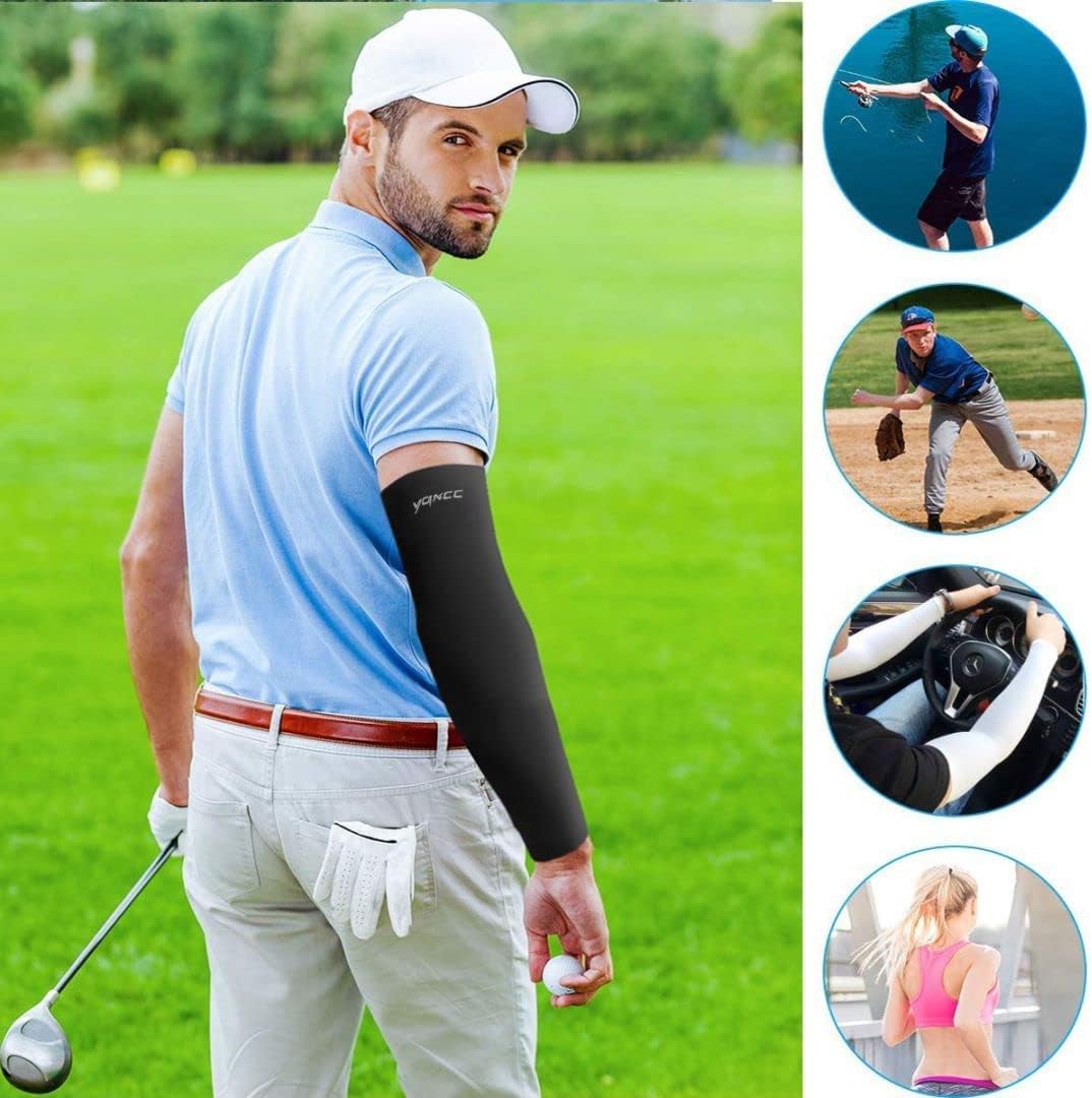 YQXCC 6 Pairs Arm Sleeves | Cooling UV Sun Protection | Sports Compression Sleeves | for Men Women - Image 7
