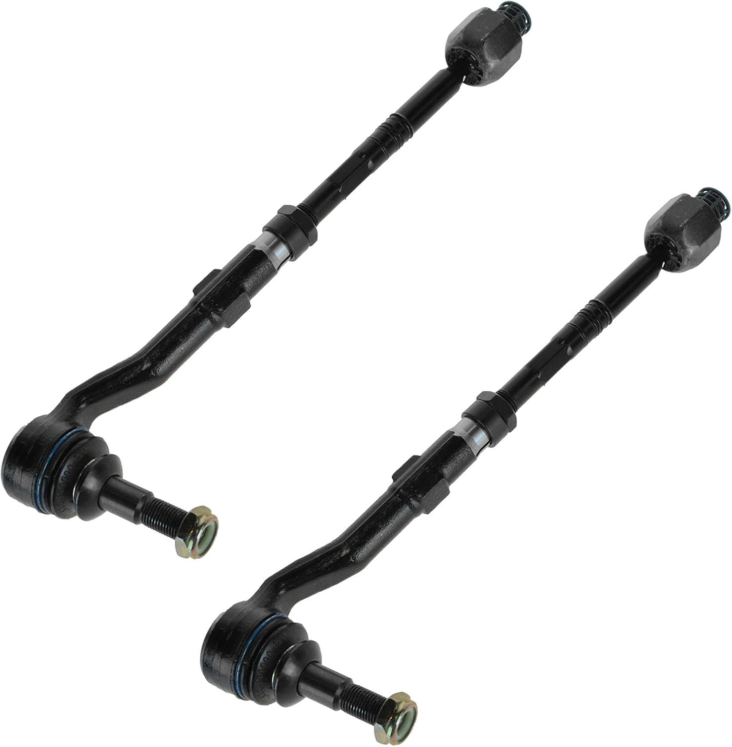 TRQ Inner and Outer Driver and Passenger Side Tie Rod Set 2 Piece Compatible with 2004-2007 BMW 525i 04-07 530i 04-05 545i 04-05 645Ci 06-10 550i 06-10 650i 06-10 M5 06-10 M6 08-10 528i 08-10 535i