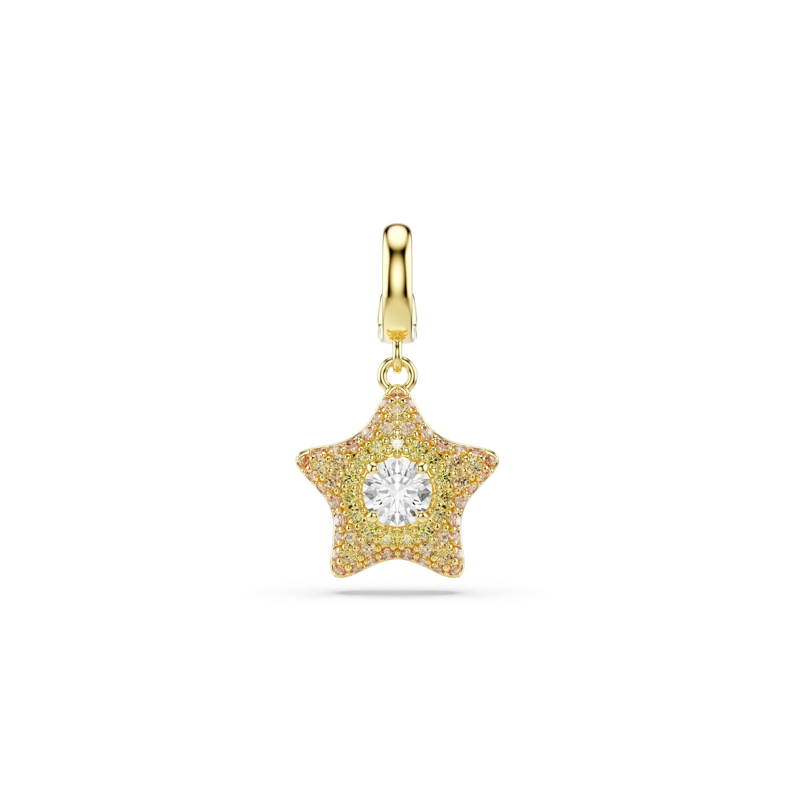 swarovski Sublima charm, Round cut, Star, Yellow, 18K gold finish-picture-40