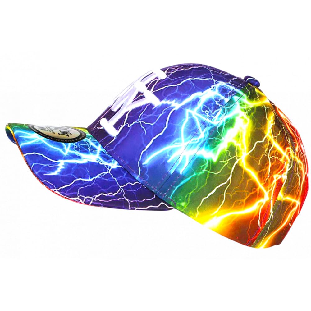 Hip Hop Honour Casquette Enfant Multicolore Eclairs Originale Eklyr NY Baseball 7 a 12 Ans