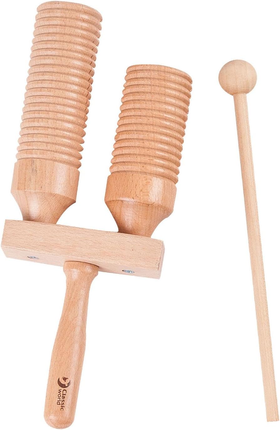 Classic World Guiro Double with Stick