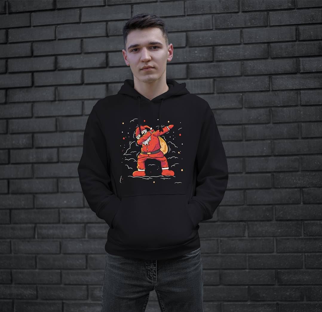 Tassenbrennerei Hoodie - Weihnachtspullover - Dapping Weihnachtsmann Pullover mit Weihnachtsmotiv - für Nikolaus, Weihnachten - Herren & Damen