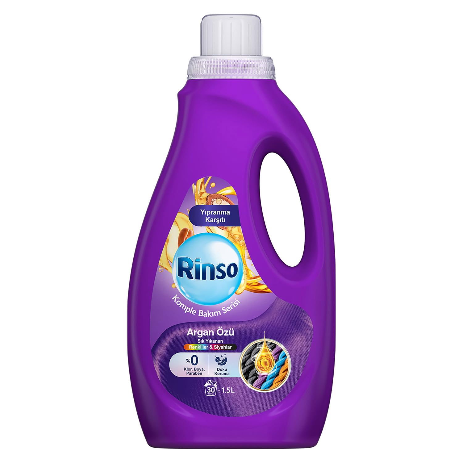 Rinso Sıvı Çamaşır Deterjanı Komple Bakım Serisi Argan Özü Renkliler ve Siyahlar İçin 1.5 L