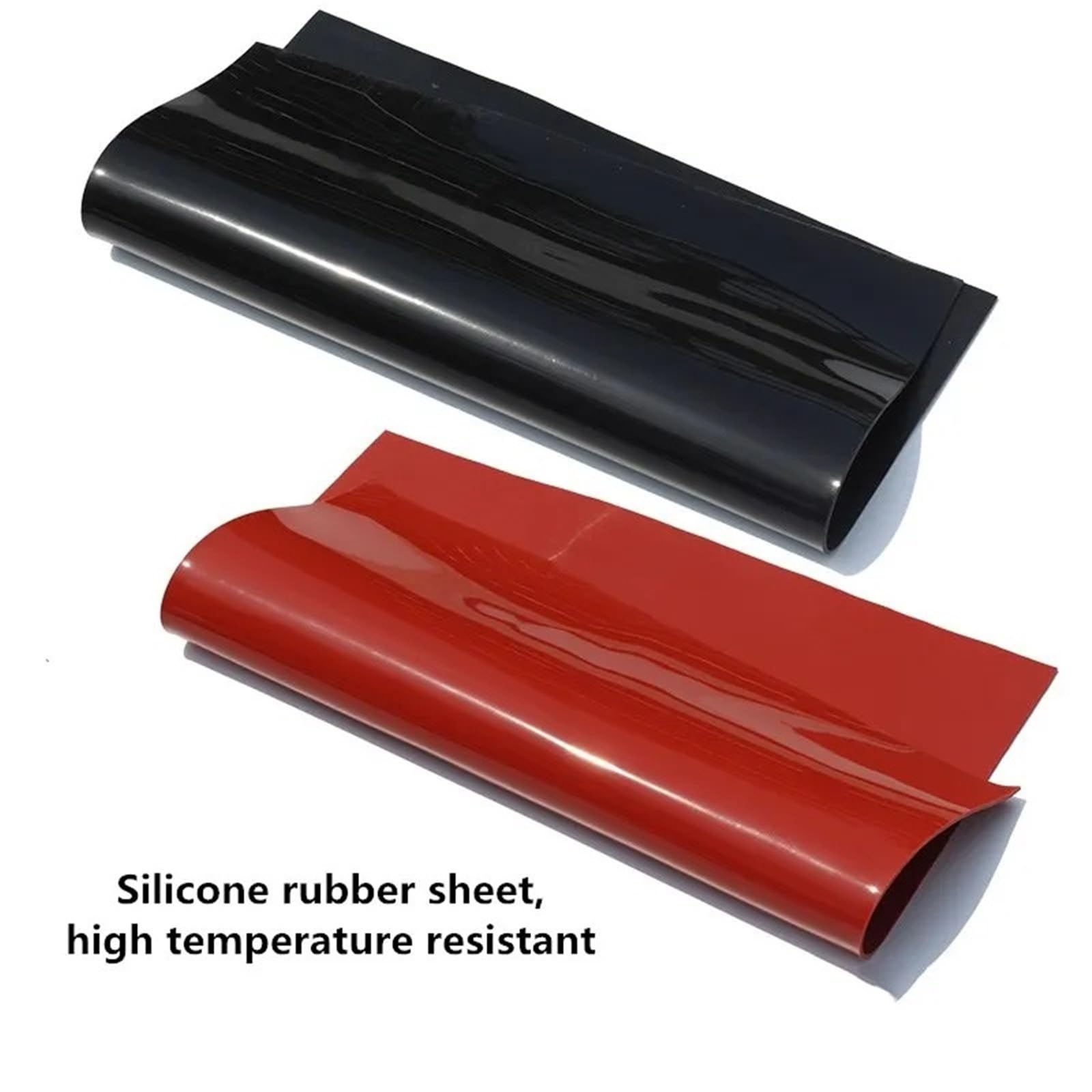 Hoja de caucho de silicona de 250X250 mm - Película de junta de alta temperatura for proyectos de bricolaje, 1 pieza(Red,1.5mm)