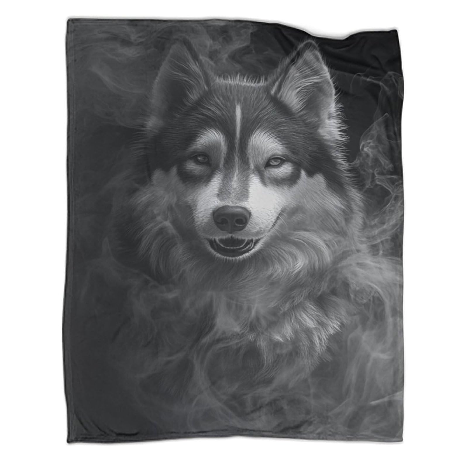 Couverture polaire husky douce et chaude, le plaid canapé idéal en hiver