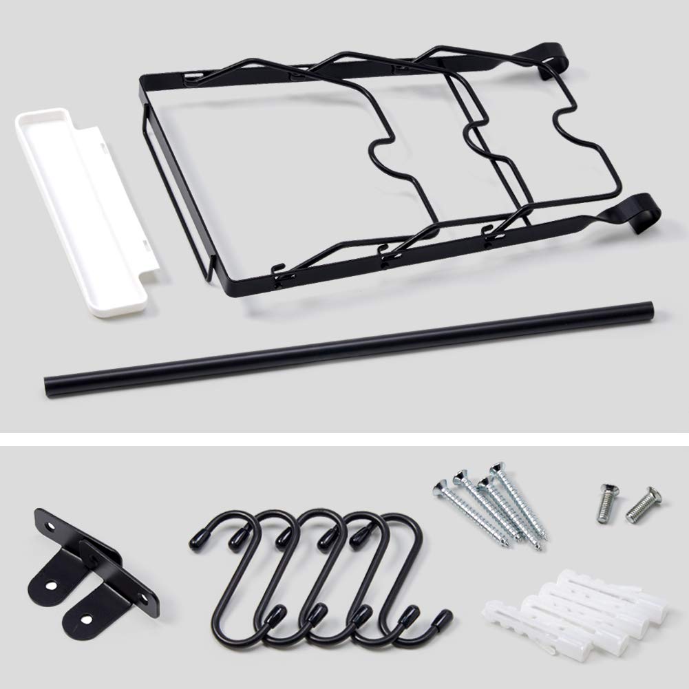 Buy EZOWare Hanging Pot Lid Organizer Holder Rack with Drainboard Set