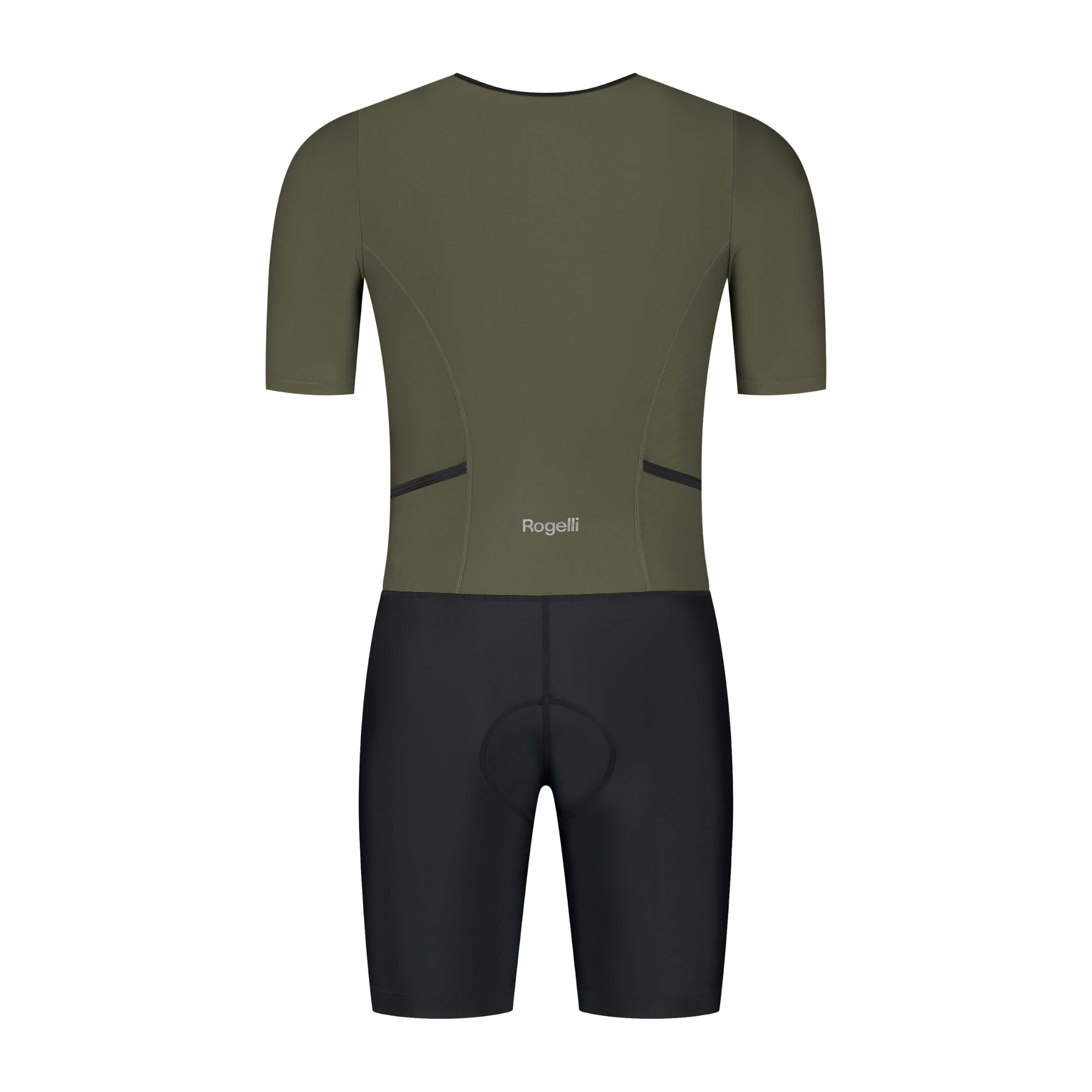 Rogelli Florida - Combinaison de triathlon - Femme et Homme | Col rond - Manches courtes - Demi-zip - 2 poches arrière - Température 15 - 35 °C