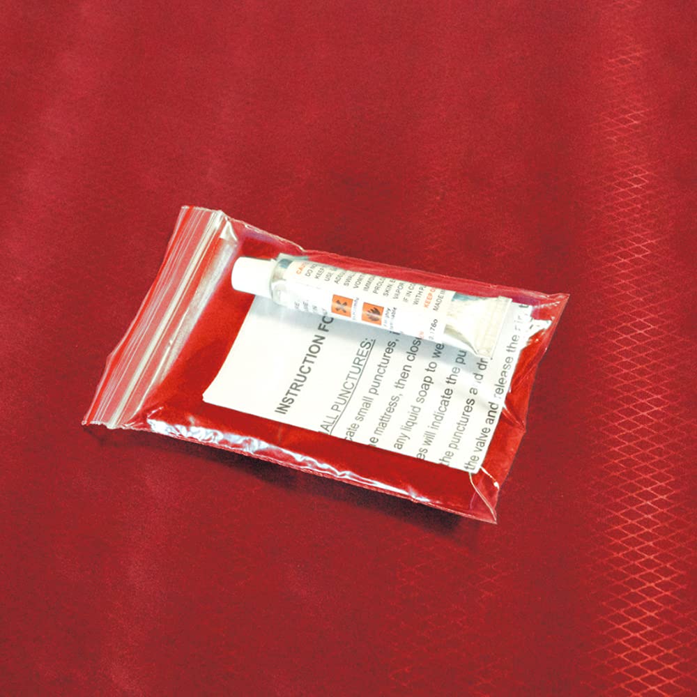 outdoorer Trek Bed 2 w kolorze czerwonym – ultralekka karimata samopompująca, grubość 5 cm, mały rozmiar po spakowaniu, składana – idealna samopompująca się karimata trekkingowa i kempingowa