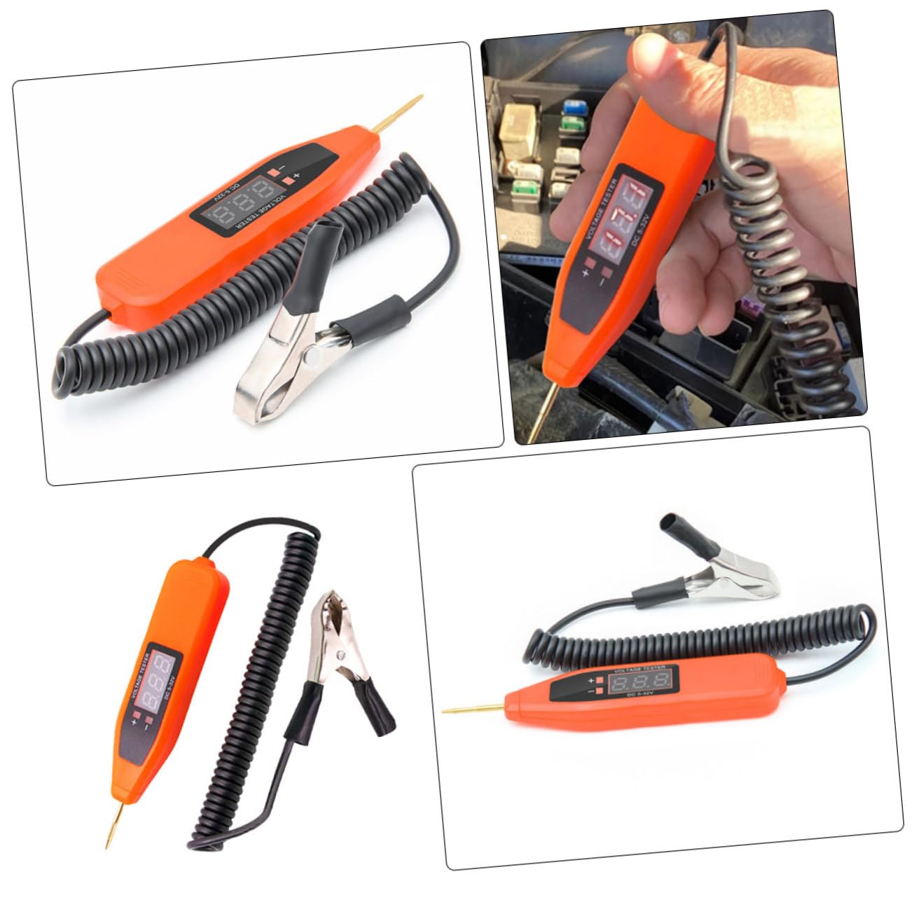 MAGICLULU 4 Pièces Stylo De Test De Tension Testeur De Fusible De Tension De Voiture Testeur De Tension Numérique Testeur Électrique Automobile Testeur De Fusibles De Voitures Outil Abdos