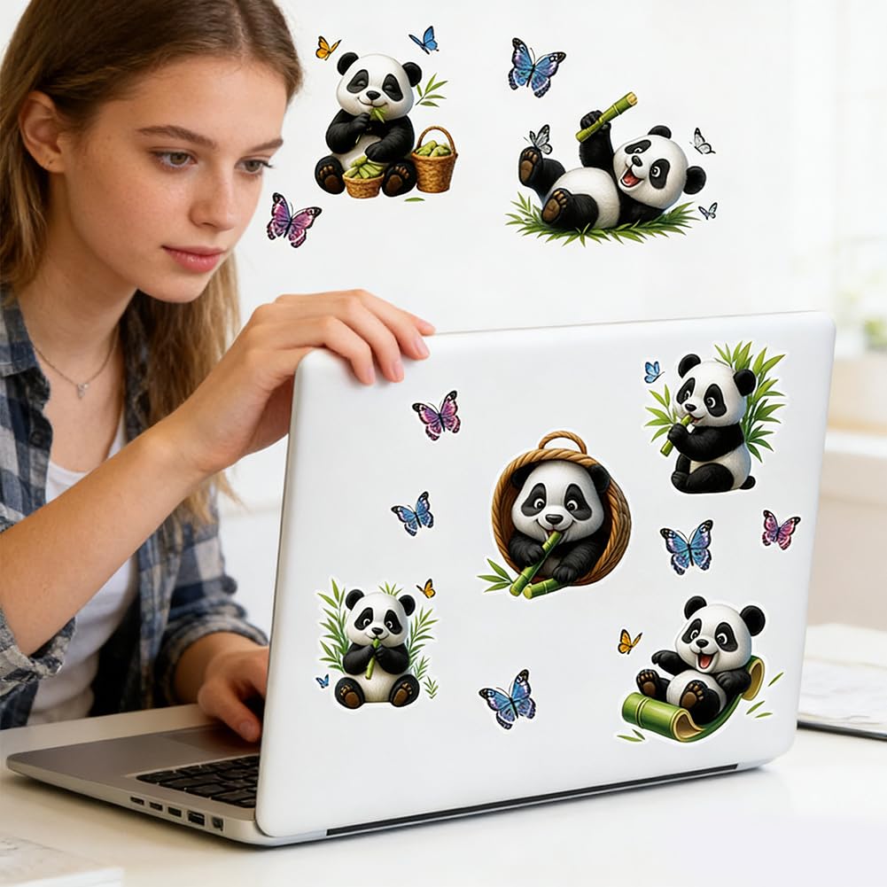 Panda Wall Stickers,Panda Animals Wall Decal Bamboo Forest Wall Stickers for Kids Room Bedroom Classroom Living Room Nursery - Image 3