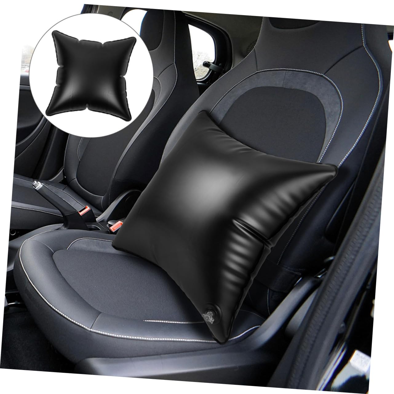 SOLUSTRE Half- Round Pillow Insert Inflatable Pillow Core for Travel Car and Camping PVC