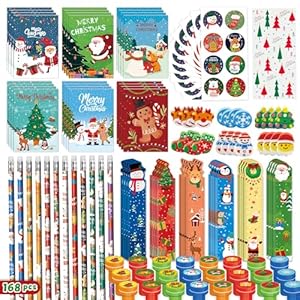BEARUN 168 PCS Christmas Party Favo...