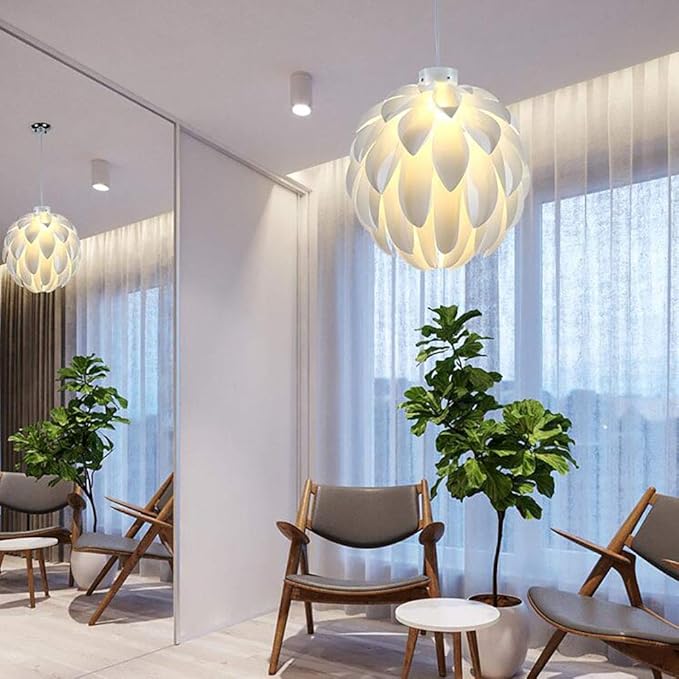 NZDY Hanglamp, modern, eenvoudig, 2 lampen, verstelbare kroonluchter, hanglamp, voor keuken, eiland, eetkamer, slaapkamer, woonkamer, wit, 50 cm photo 2