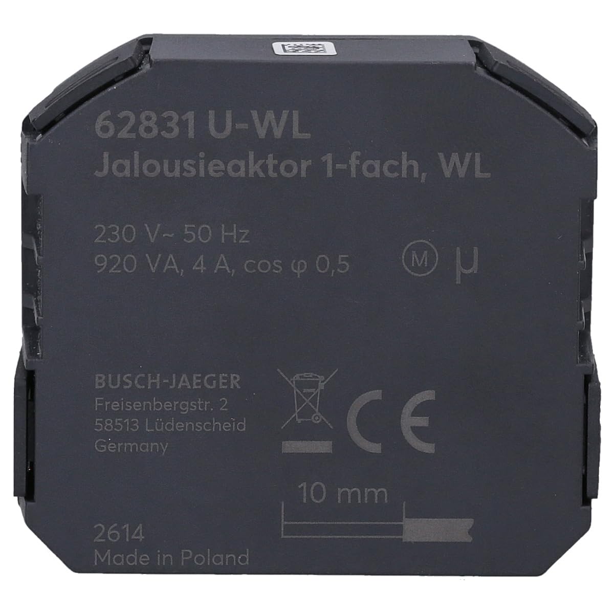 Busch-Jaeger 62831 U-WL Jalousieaktor 1-fach Unterputz Wireless Steuerung Rollladen Jalousie Markisenmotoren