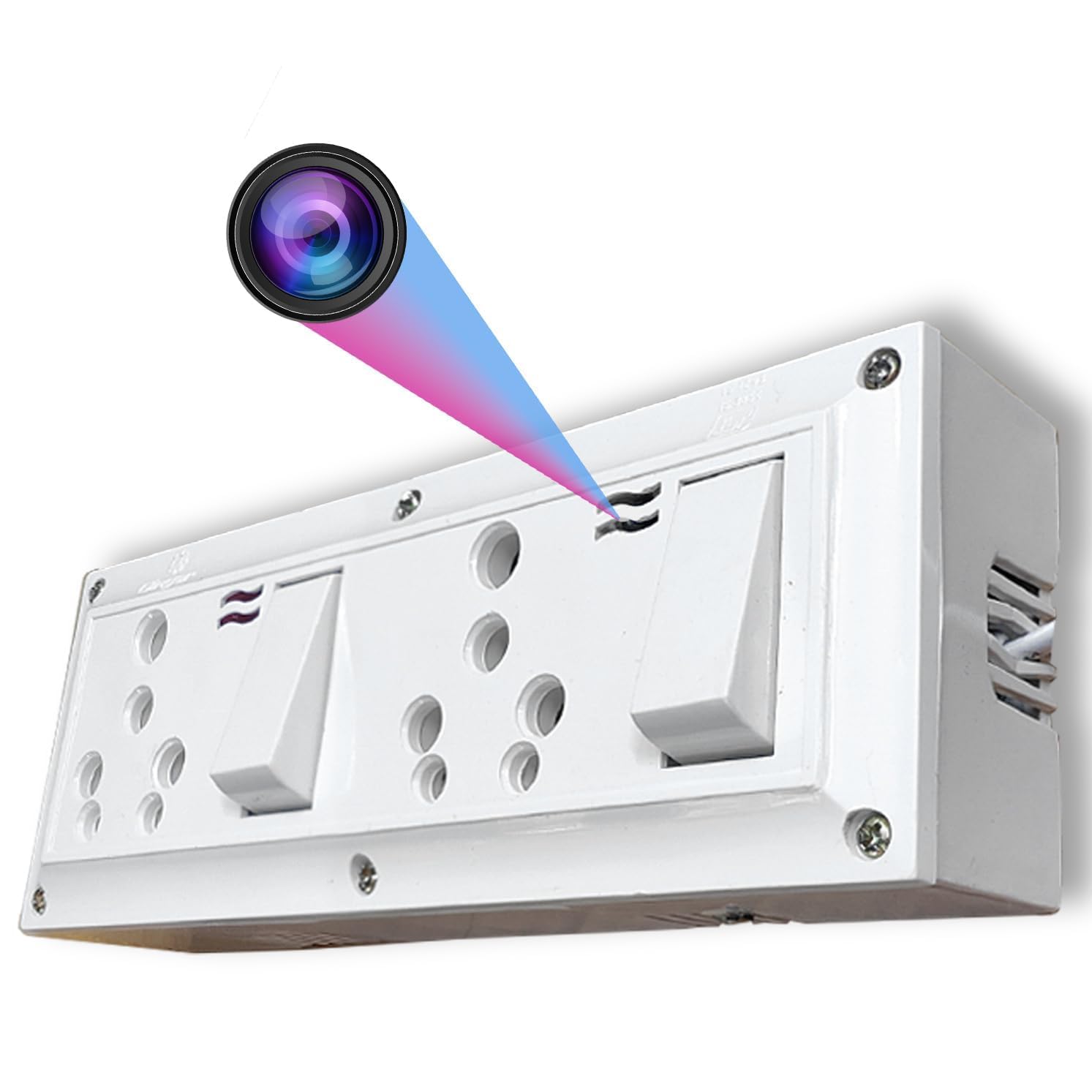 HD WiFi Multi Switchboard Hidden Camera with Live Feed WiFi Indoor Security Camera 4K HD | Motion Detection 32GB Inbuilt Memory-image-40