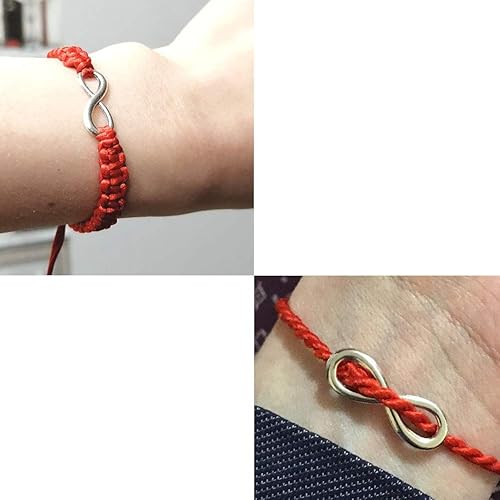 Miniatura 4 de 100 dijes de aleación de eslabones de infinito de plata antigua, símbolo de amor, dijes de símbolos para pulseras, collares, joyería o manualidades