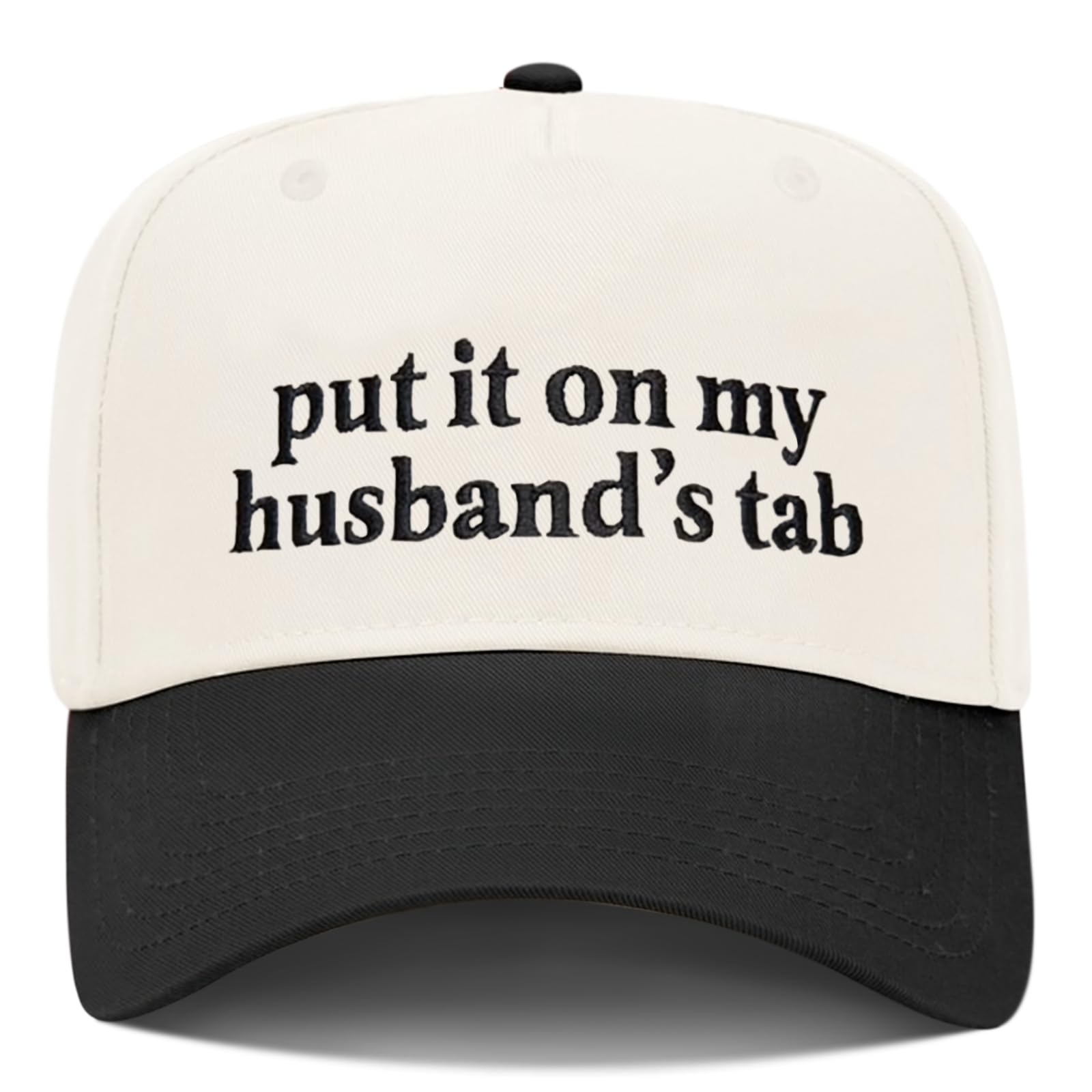 Put It On My Husband's Tab Funny Trucker Hats Women Vintage Adjustable Baseball Cap Embroidery Fashion Trucker Hat