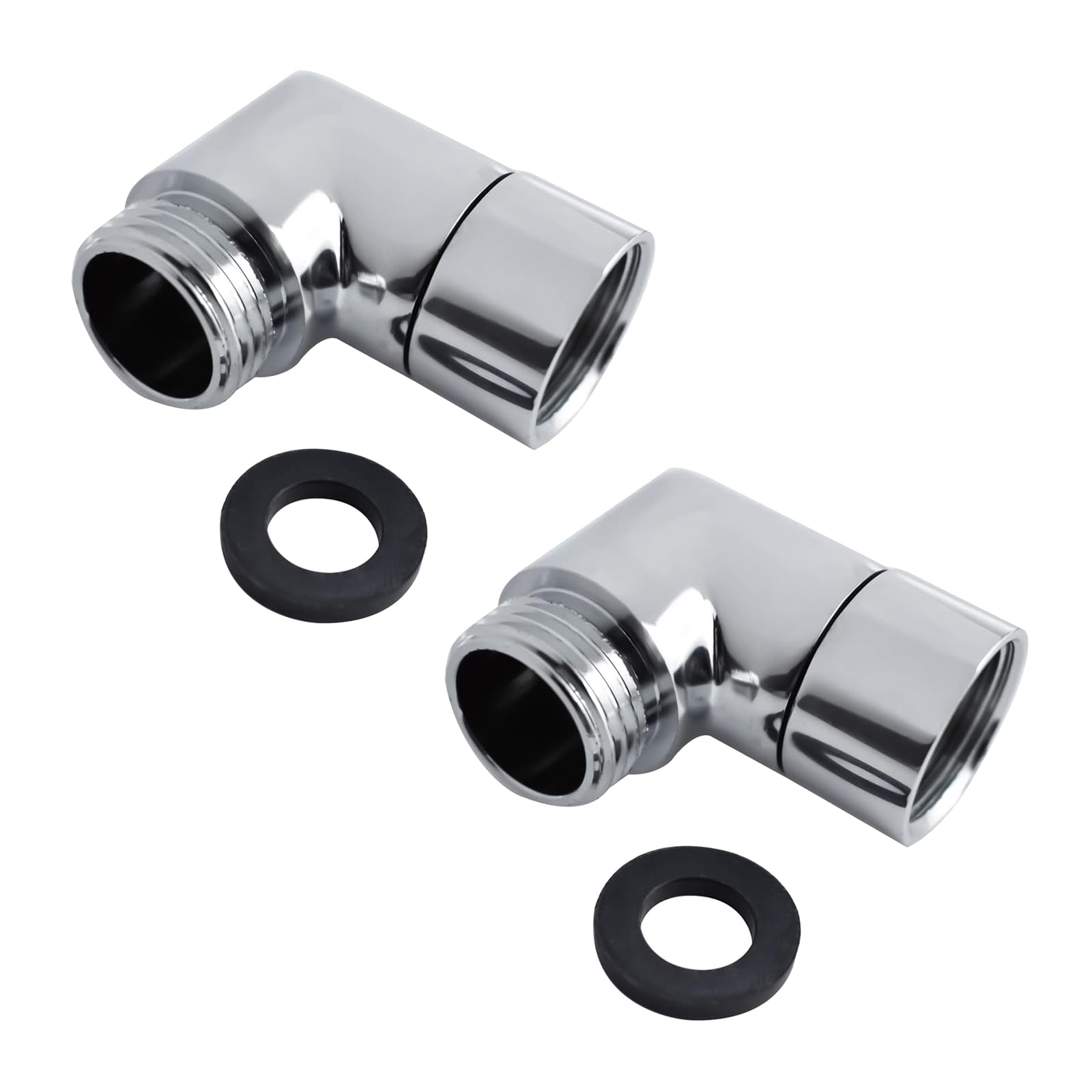 Jdieoqa Multicolor 2Pcs Adjustable 90 Degree Shower Head Elbow Adapter For Wall Mounted Handheld Showerhead Arm Extension Connector Leak Proof Rotatables Head Adapter Rust Resistant