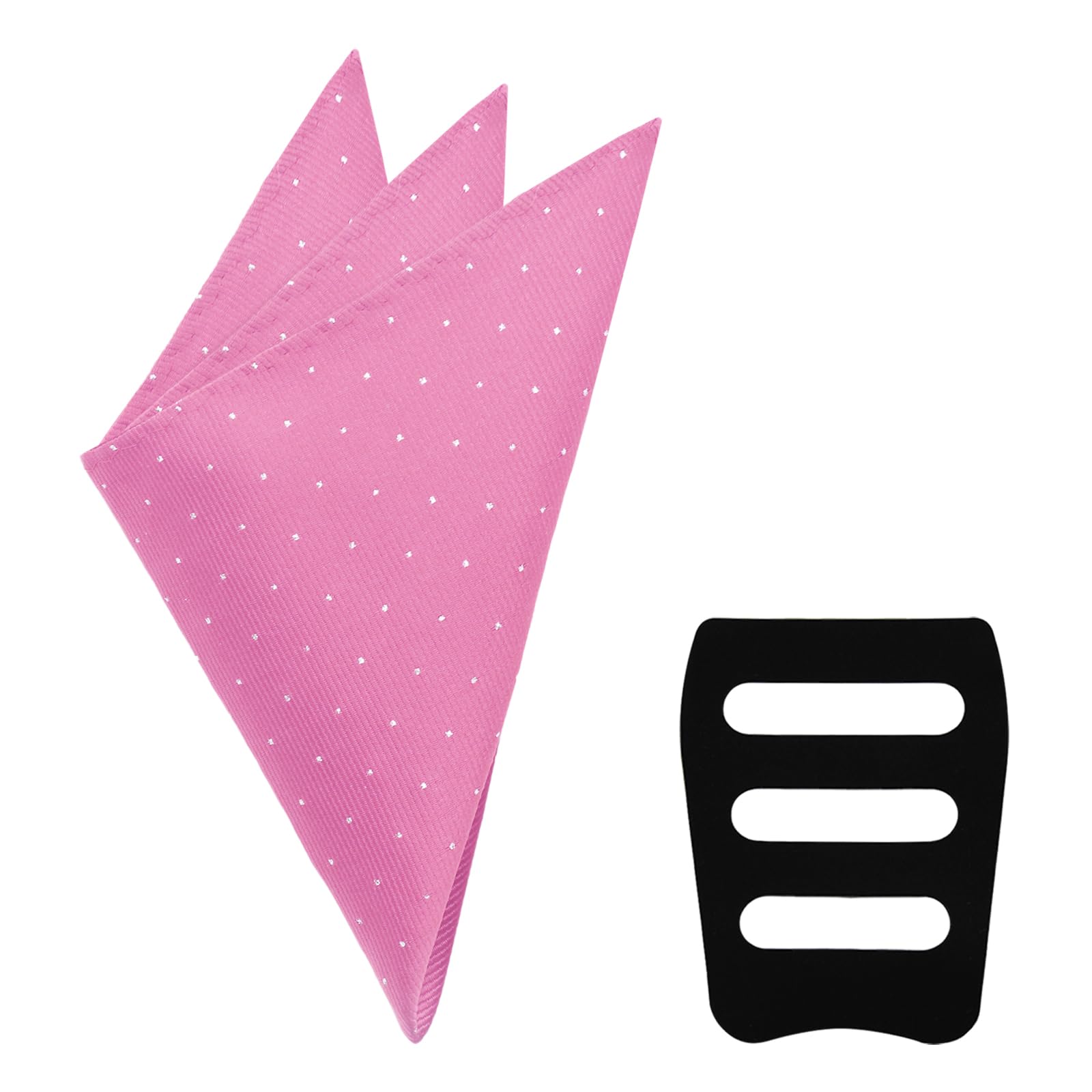 Gsyziux Pocket Squares for Men, Polka Dots Mens Handkerchiefs with Pocket Square Holder for Business Wedding Party Daily