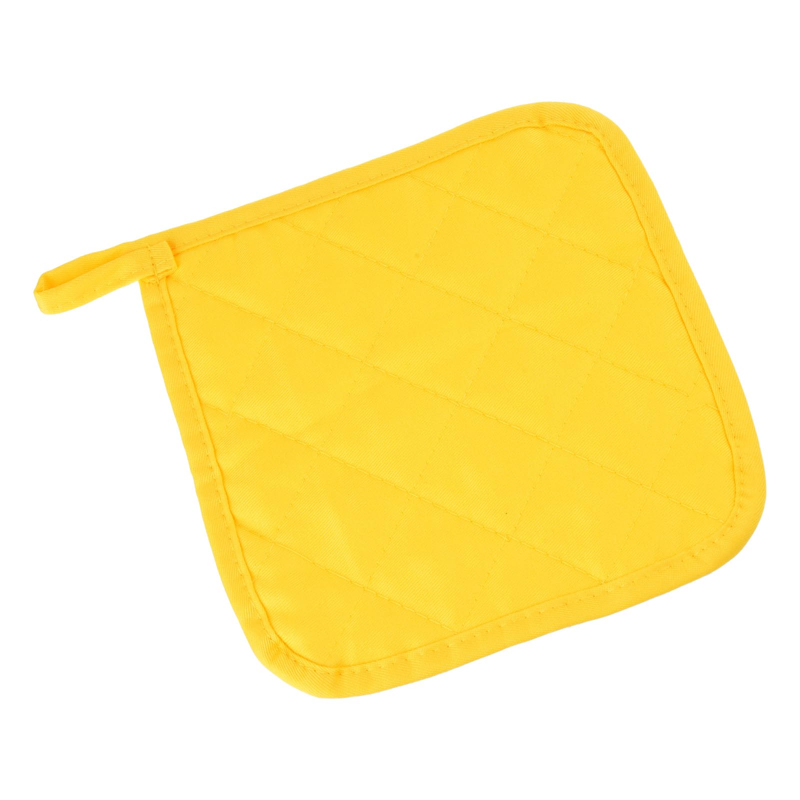 Elnwnnkc Yellow Sturdy Pot Holder With Grids Pattern, Hanging Space-Saving Kitchen Accessory Polyester Trivet
