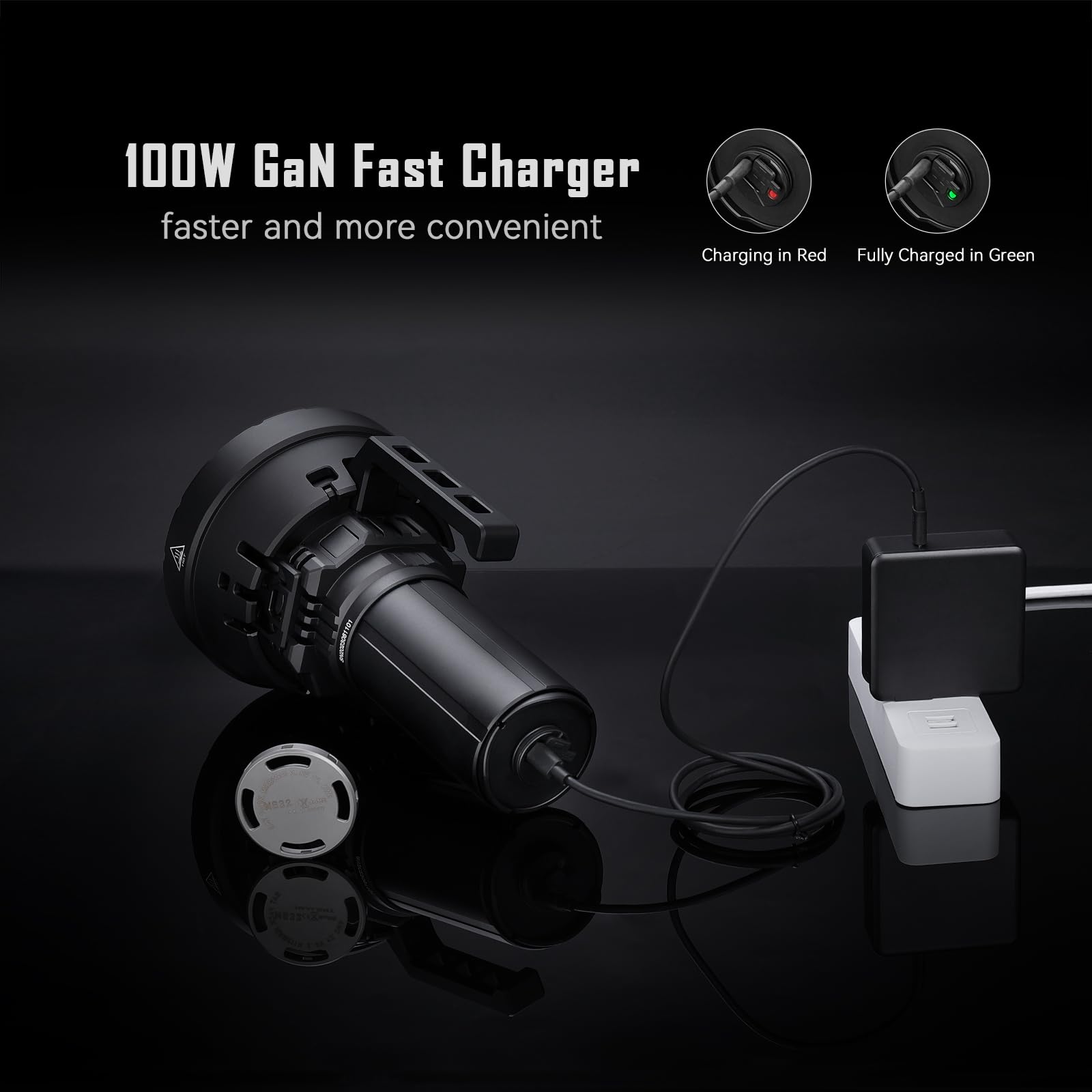 IMALENT MS32 200000 Lumens Lampe Torche Militaire Super Puissante, USB-C Rechargeable 32000mAh, Projecteur LED XHP70.2 IP56 Etanche pour Randonnée Sauvetage Urgence
