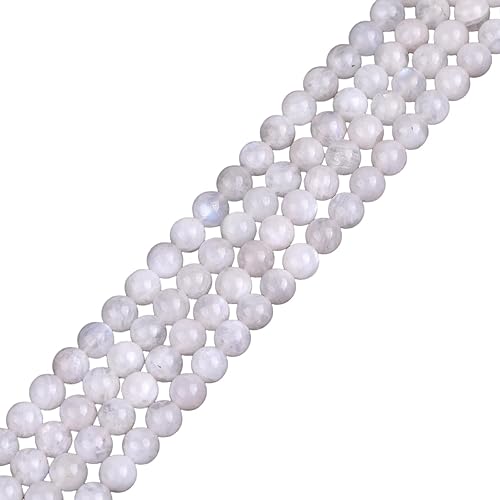 Miniatura 62 de GEM-Inside - Cuentas sueltas de ágata india natural de 0.157 pulgadas (0.157 in) con cuentas redondas de cristal energético para hacer joyas, 15