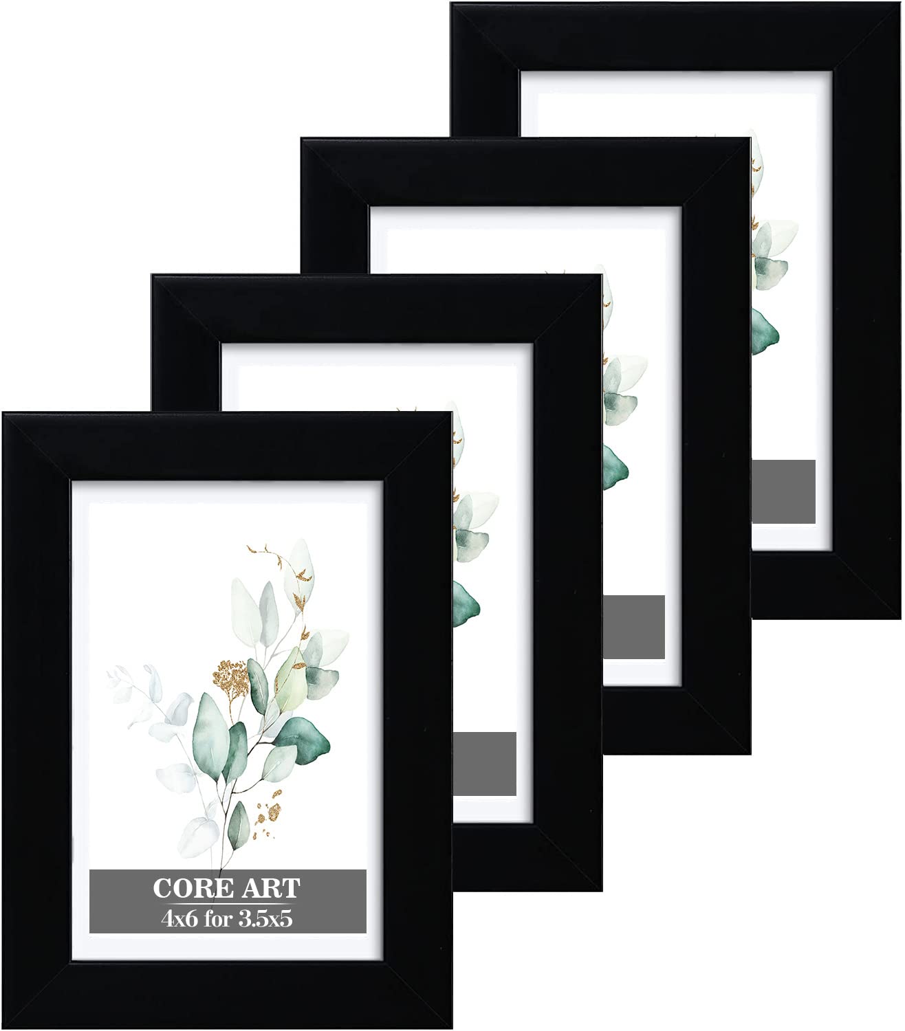 Fxojyvo 4x6 Picture Frame Collage Set Of 3 – Lightweight Black Frames For Wall Display (4 Openings Each) - View #4