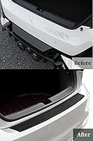 Vista 3 de Pincuttee Protector de parachoques trasero para automóvil, goma negra, resistente a los arañazos, protectores de entrada de puerta del maletero