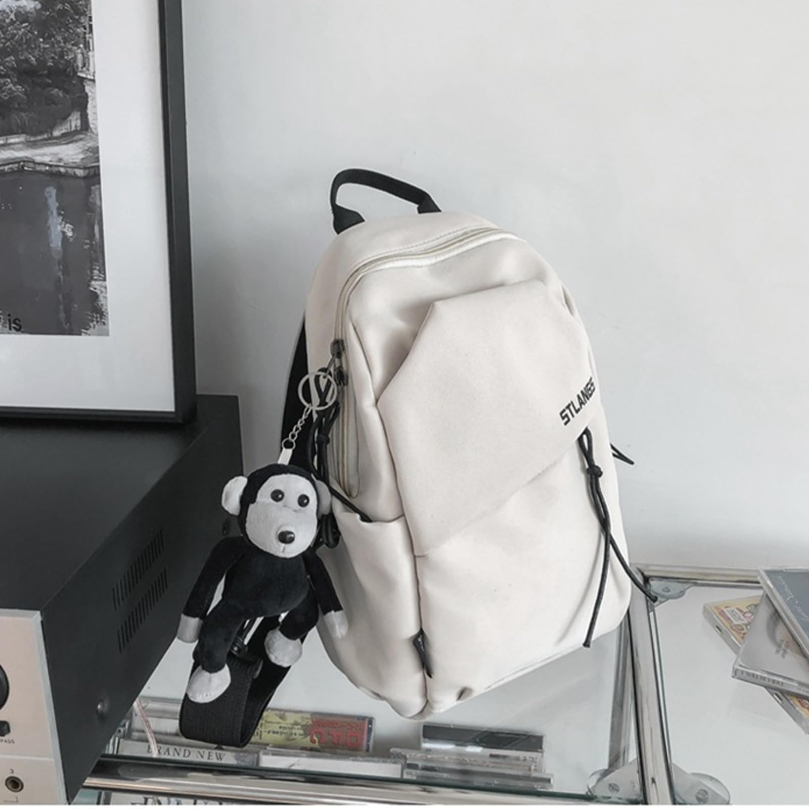 Borsa a tracolla unisex in tela con tasche multiple per tutti i giorni e lo sport, borsa a tracolla senza ciondolo